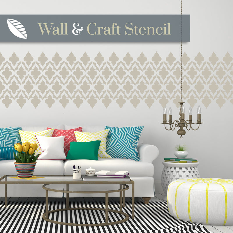 Rabat lattice wall stencil for painting - Stencil Up