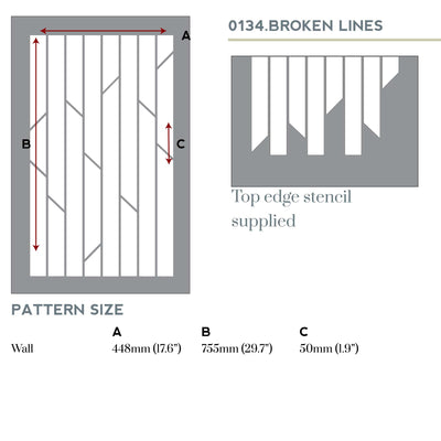 Broken Lines Wall Stencil