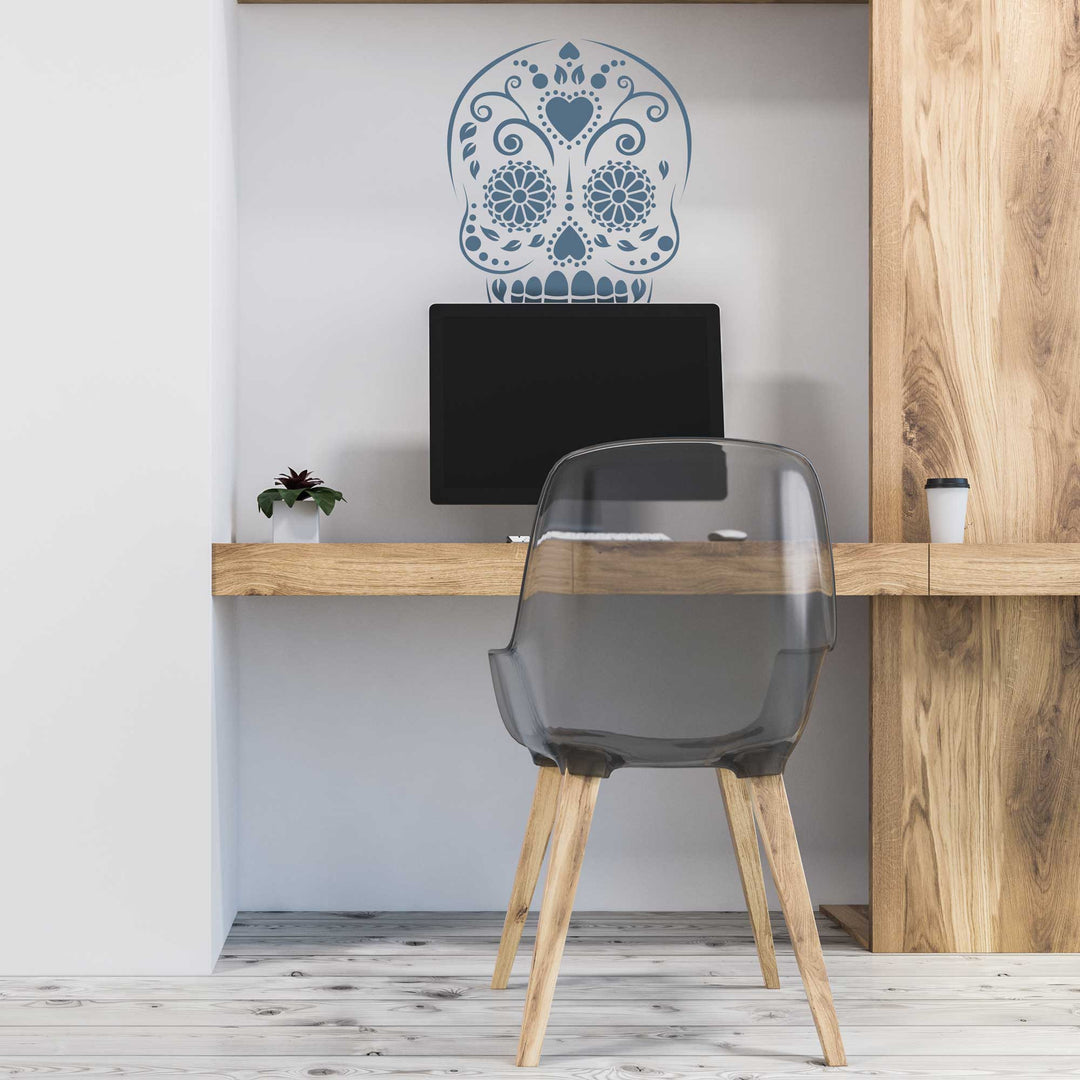 Candy Skull Motif Wall Stencil - Sugar Skull stencil – STENCIL UP
