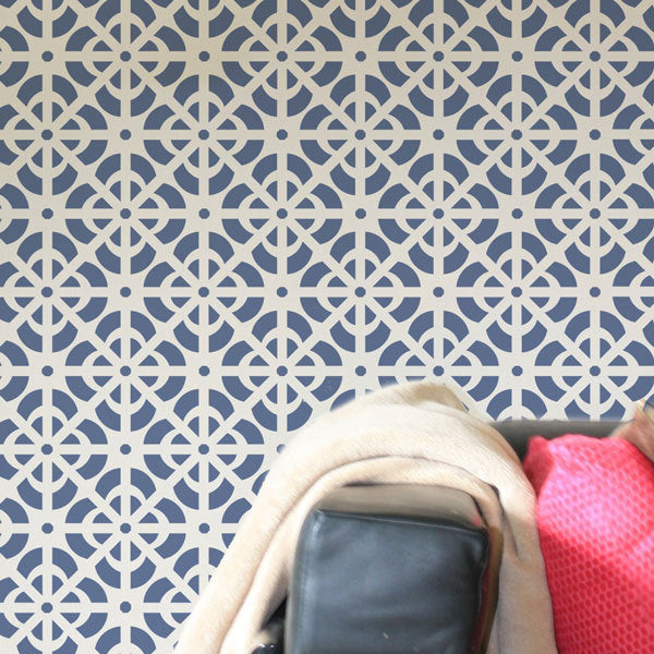 Arco lattice wall stencil