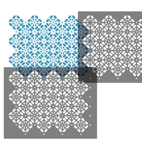 Arco lattice wall stencil overlay