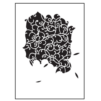 Italian scroll classic painted wall stencil